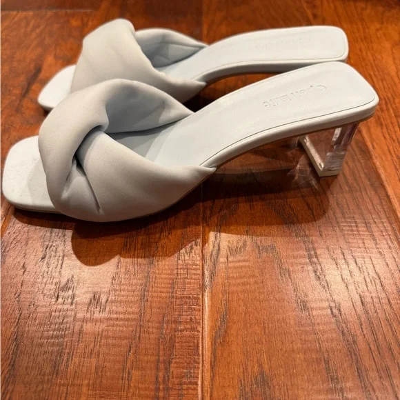 Open Edit Women's Light Blue Heeled Sandals - Picture 3 of 5